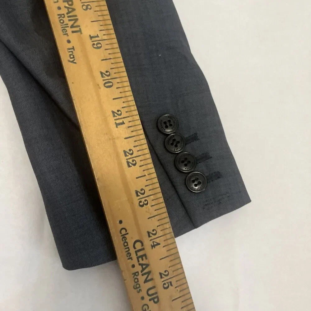 VERSACE Collection Men's Virgin Wool Classic Blazer Blue-Gray Size EU 52 US 42 R